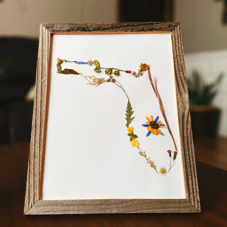 Florida Foliage Frame (White)