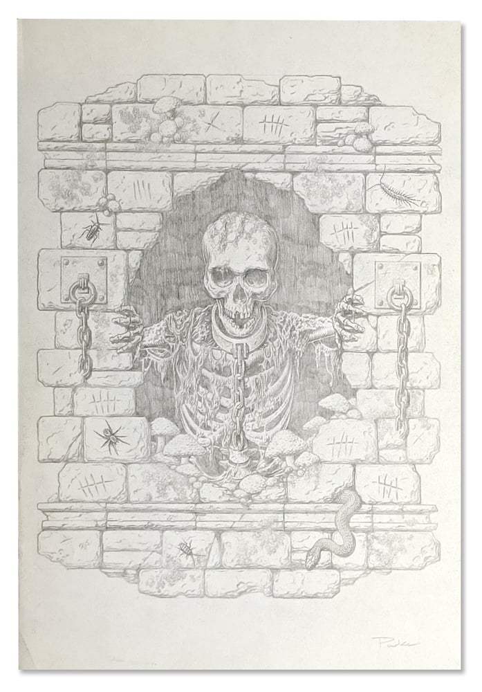 Image of Creature 'Crypt' T-shirt Original Pencil Artwork