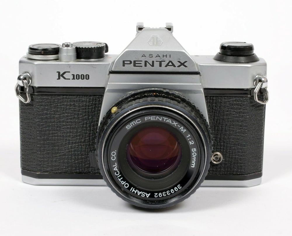 Image of Pentax K1000 35mm SLR Film Camera with 50mm F2 Lens (TESTED-GUARANTEED)