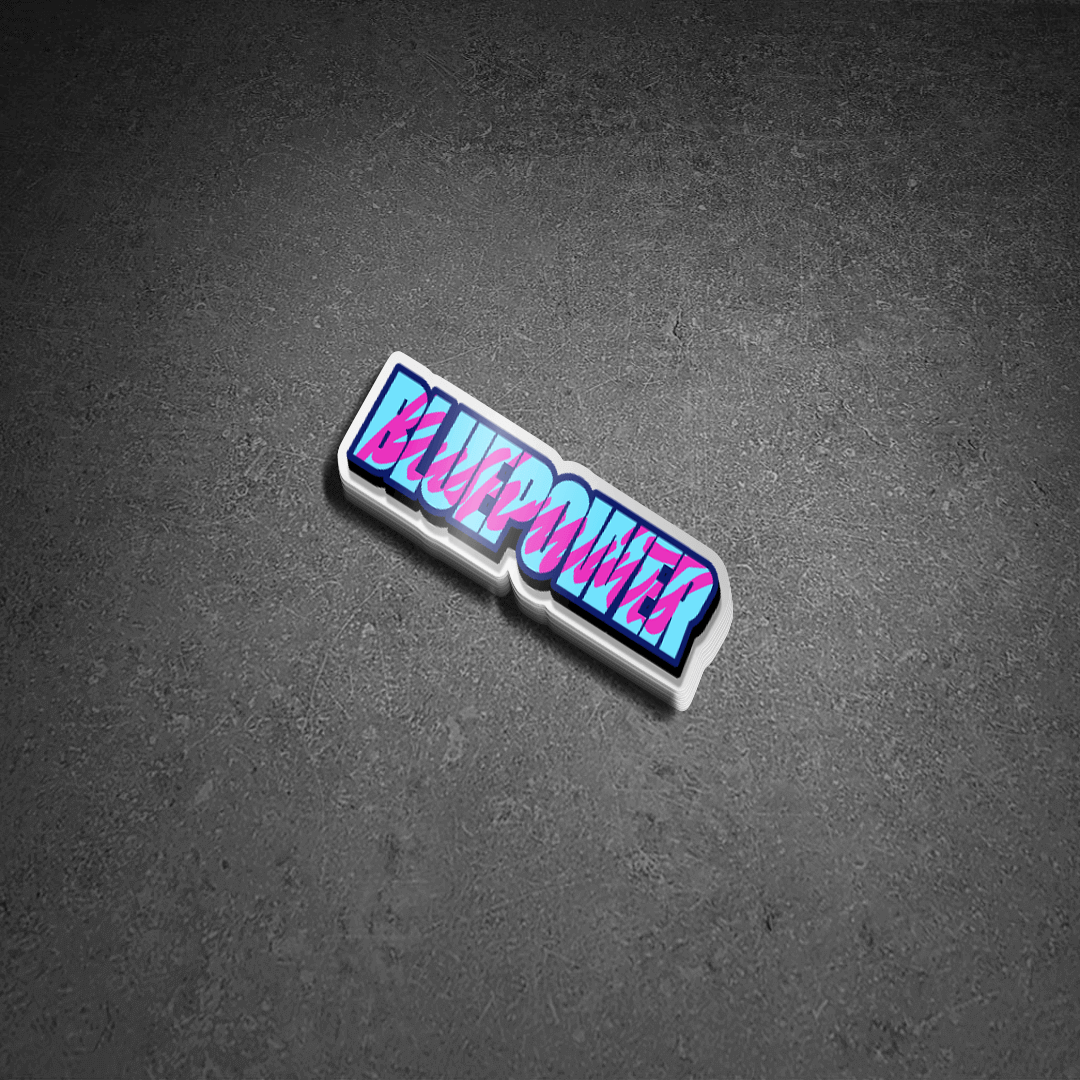 Blue Power x Kushmints Die Cut Sticker Pack