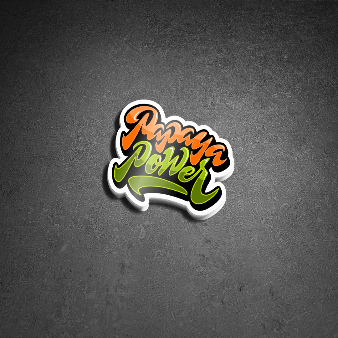  Papaya Power Die Cut Sticker Pack