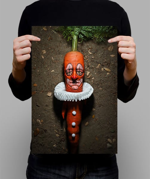 Image of SIGNED Poster - Clown Carrot 11" X 17"