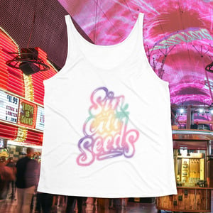 Women's Neon SinCIty Seeds Flowy Tank - White 