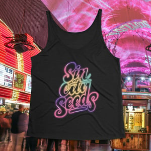 Women's Neon SinCIty Seeds Flowy Tank - Black 