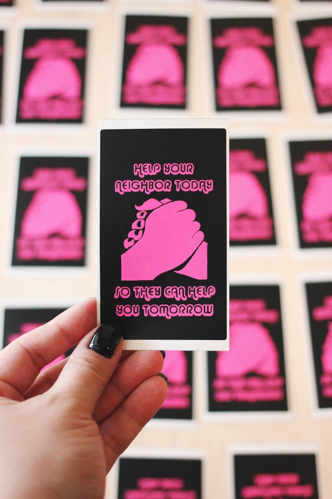 Image of help your neighbor sticker pack