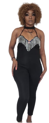 Tassel black jumpsuit 