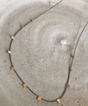 Silk Thread Necklace with Gold Details 