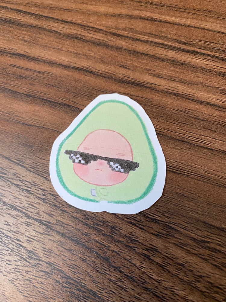 Image of "avocado hat" soobin sticker