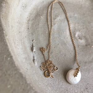 Image of White Pearl on Dainty Gold Chain