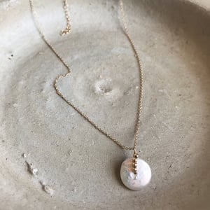 Image of White Pearl on Dainty Gold Chain