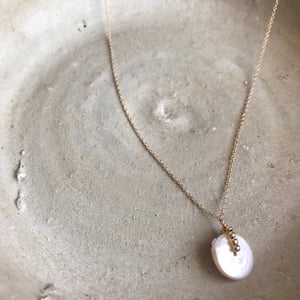 Image of White Pearl on Dainty Gold Chain