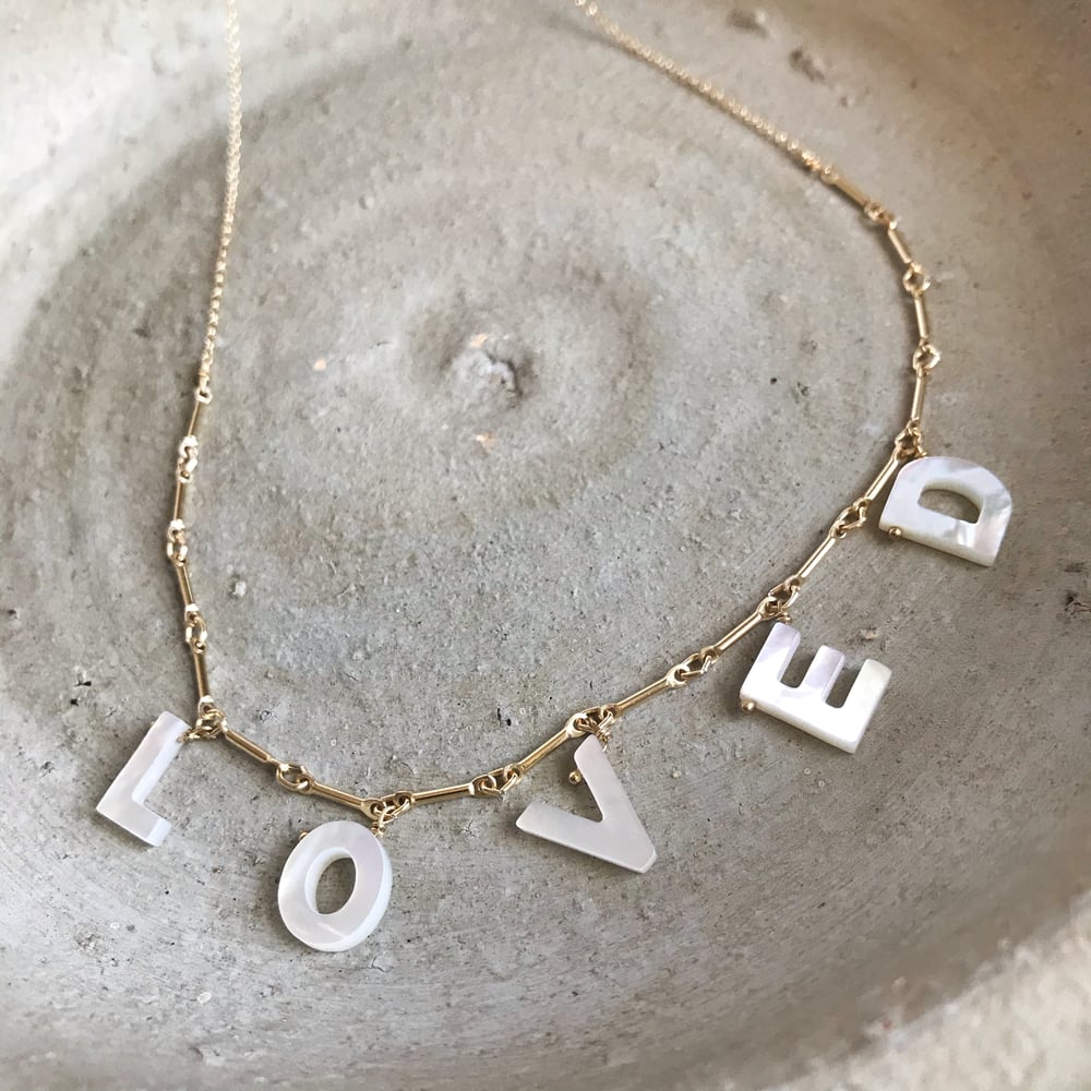 Image of ‘Loved’ Necklace on Gold Filled Chain