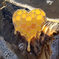 Image 1 of Heart of Liquid Gold Pin
