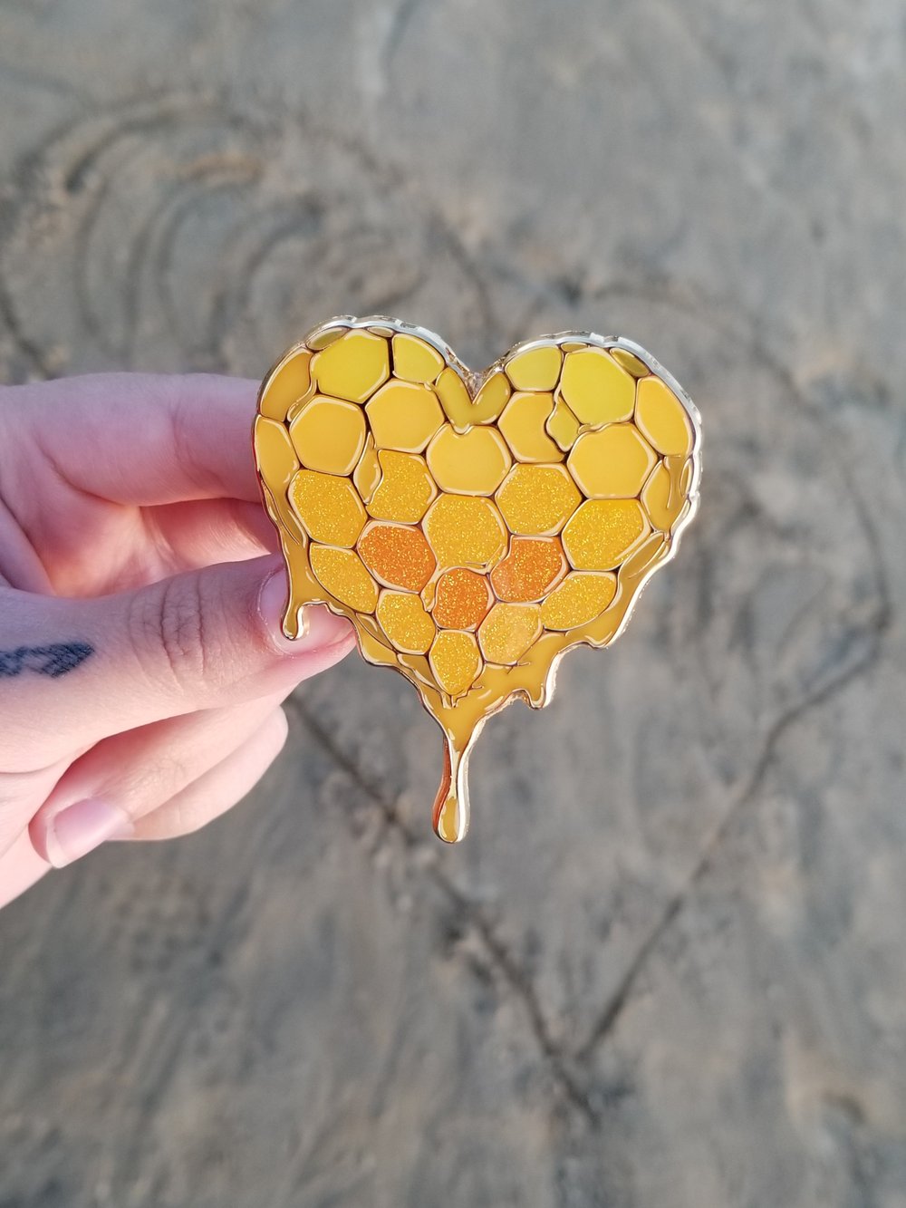 Heart of Liquid Gold Pin