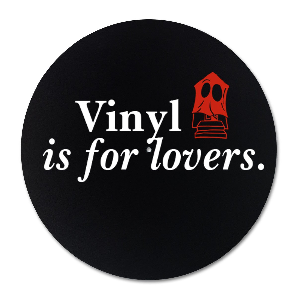 Image of Turntable Mat 12", Black - "Vinyl is for Lovers“