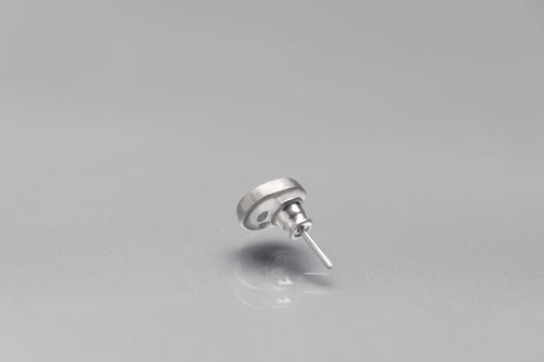 Image of "I love" teddy-bears silver earring with photos, rock crystal · AMO ·