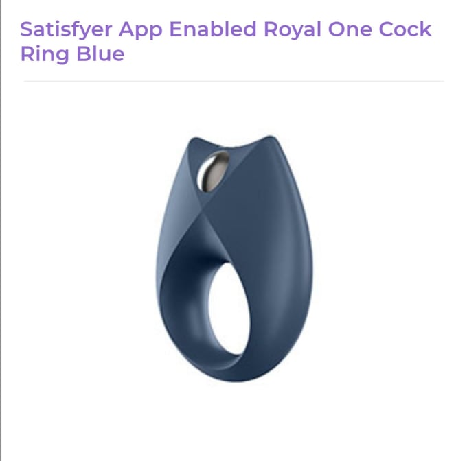 Image of Satisfyer App Enabled Royal One Cock Ring Blue