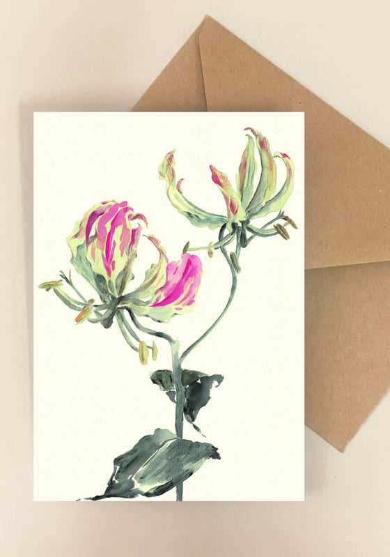 Image of 5 notecards Gloriosa No. 1022