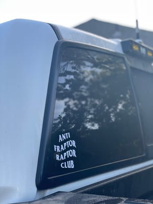 Image of Anti Fraptor Raptor Club Decal 