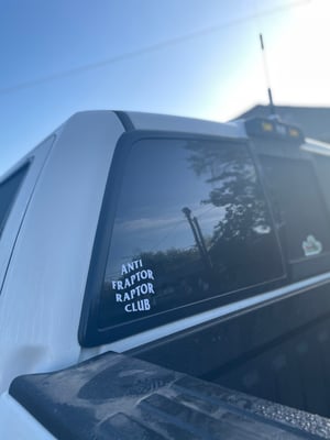 Image of Anti Fraptor Raptor Club Decal 