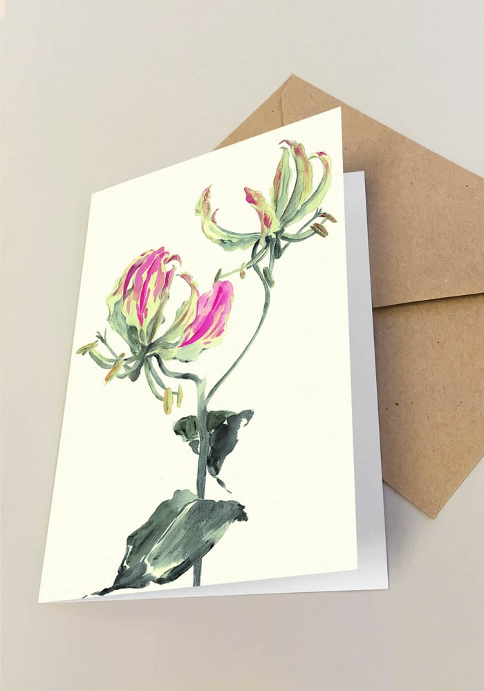 Image of 5 notecards Gloriosa No. 1022