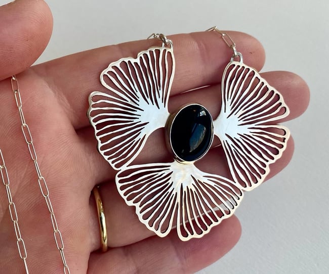 Onyx & Bronze Specimen Necklace