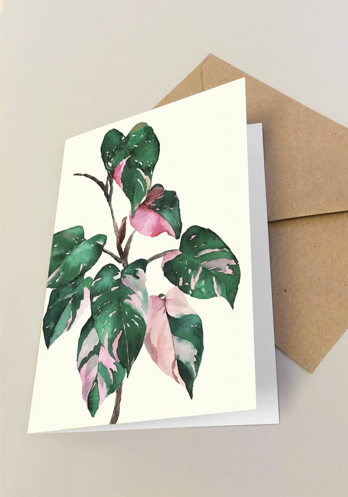 Image of 5 Notecards - Folded - Philodendron No.1014
