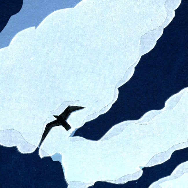 Wave Project Cloud Dreams - limited edition surfer screen print 