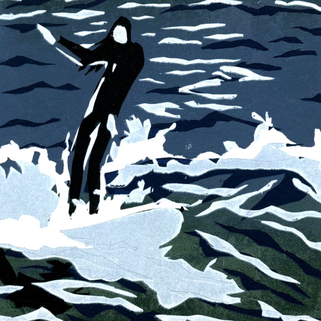 Wave Project Cloud Dreams - limited edition surfer screen print 