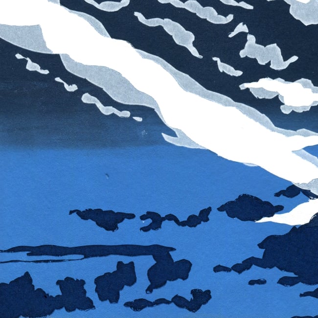 Wave Project  Paddle Hope - limited edition surfer screen print