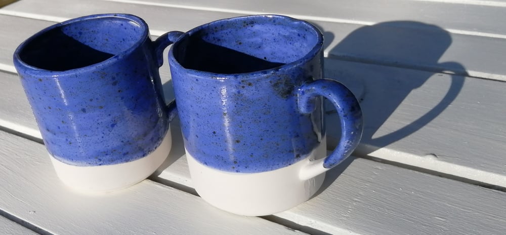 Speckled Blue mugs