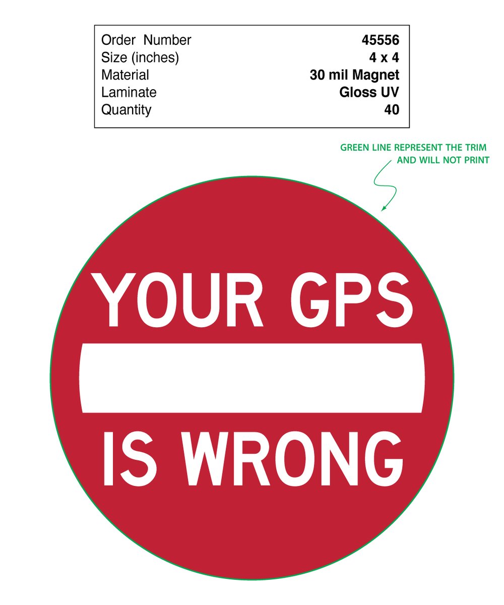 YOUR GPS IS WRONG Magnet