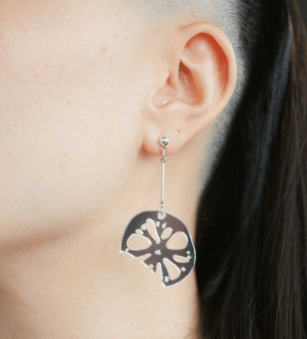 Image of Lotus Drop Earrings 