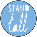 Image of Stand Tall - Logo Pin Badge (blue)