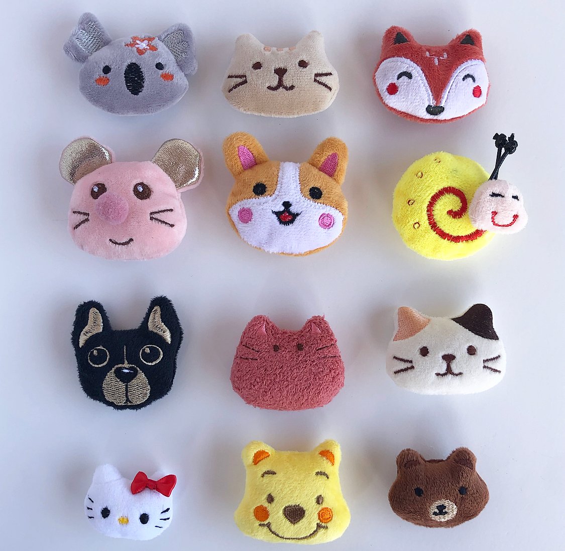 Plush Animal hair clips Love_Vero_Bows