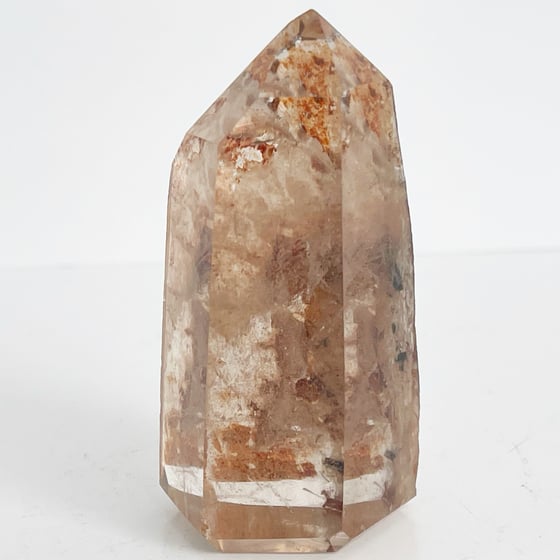 Image of Polished Lodolite Included Quartz Point 