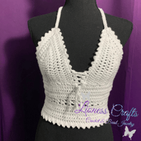 Image 4 of Custom Tied Back V-Hole Top