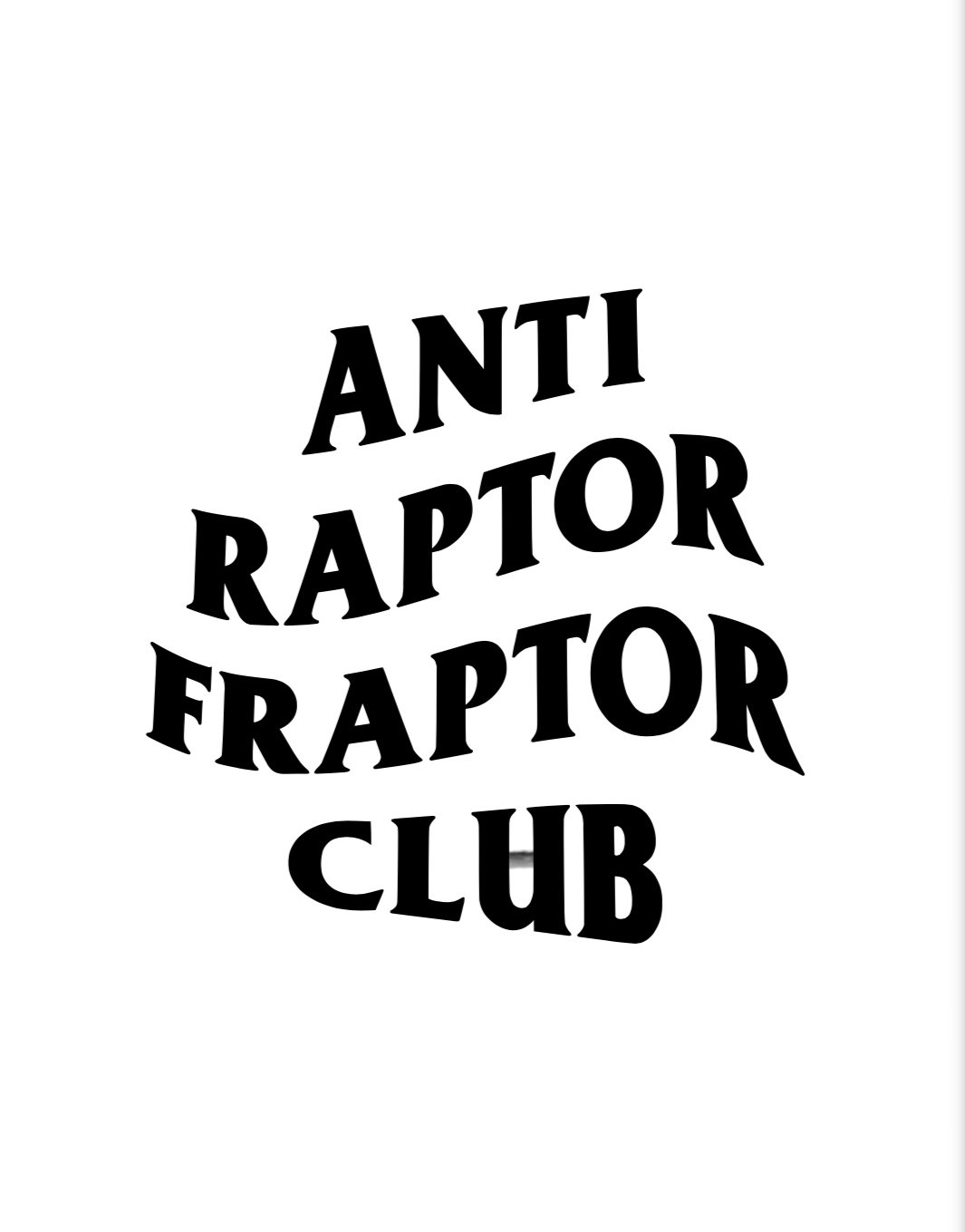 Image of Anti Raptor Fraptor Club Decal 