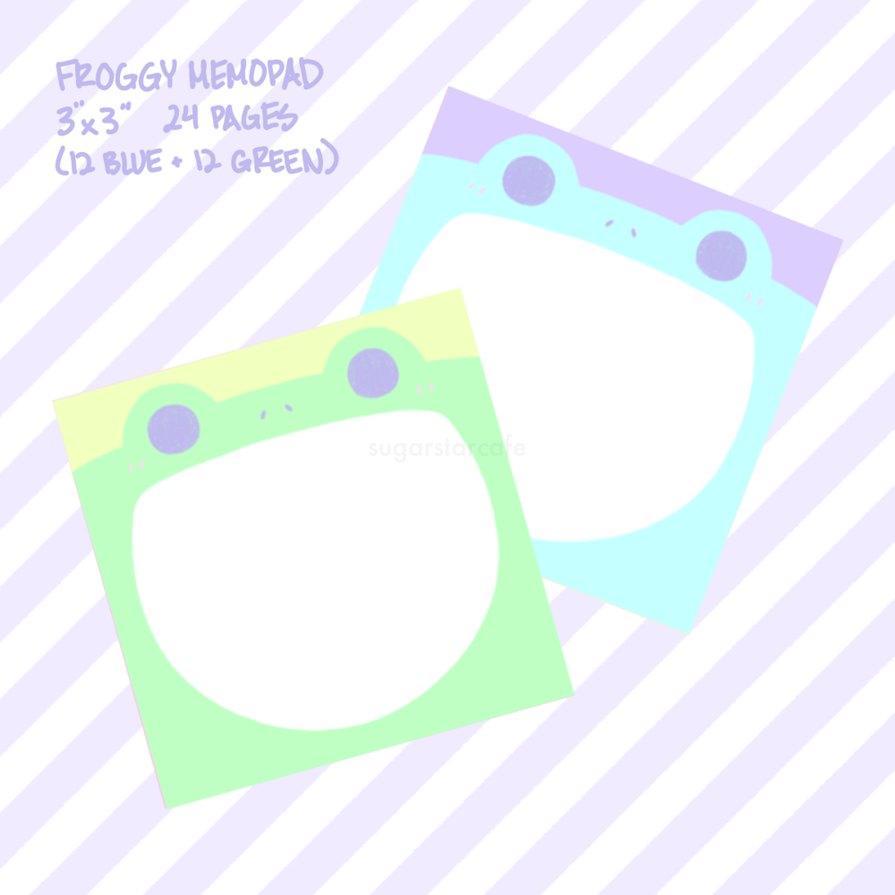 Town Tune Froggy Memo Sheets (Green + Blue)