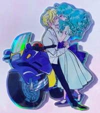 Motorcycle Harumichi 4” Holographic Sticker