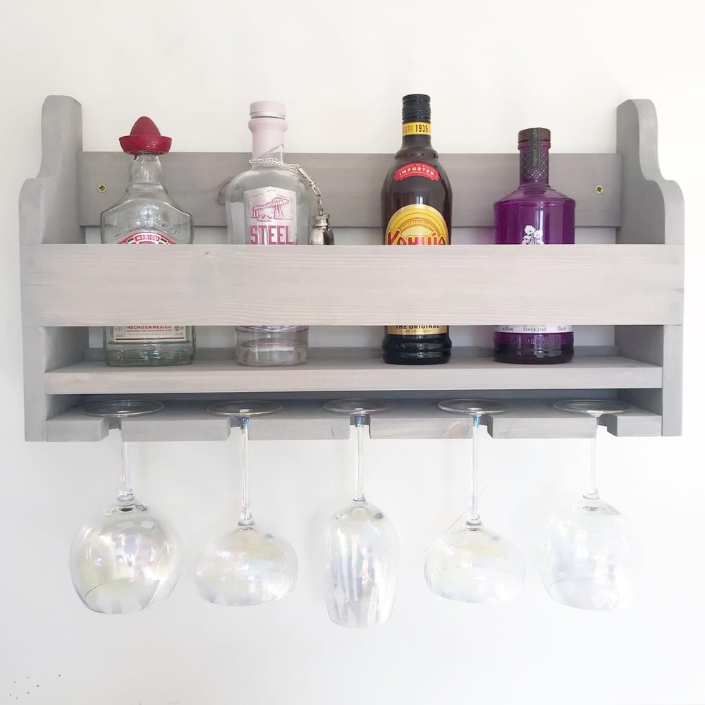 Wall mounted gin bar/wine rack