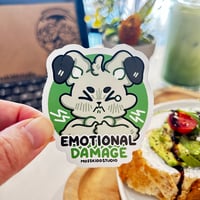 EMOTIONAL DAMAGE  | mosskidd ✦ Die-Cut Sticker