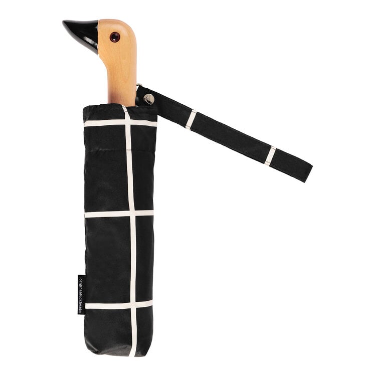 PARAPLUIE CANARD GRID NOIR, ORIGINAL DUCKHEAD