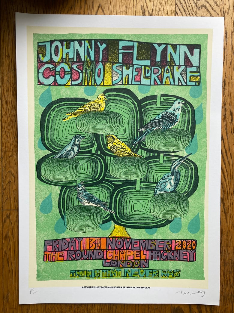 Image of Johnny Flynn and Cosmo Sheldrake Gig Poster