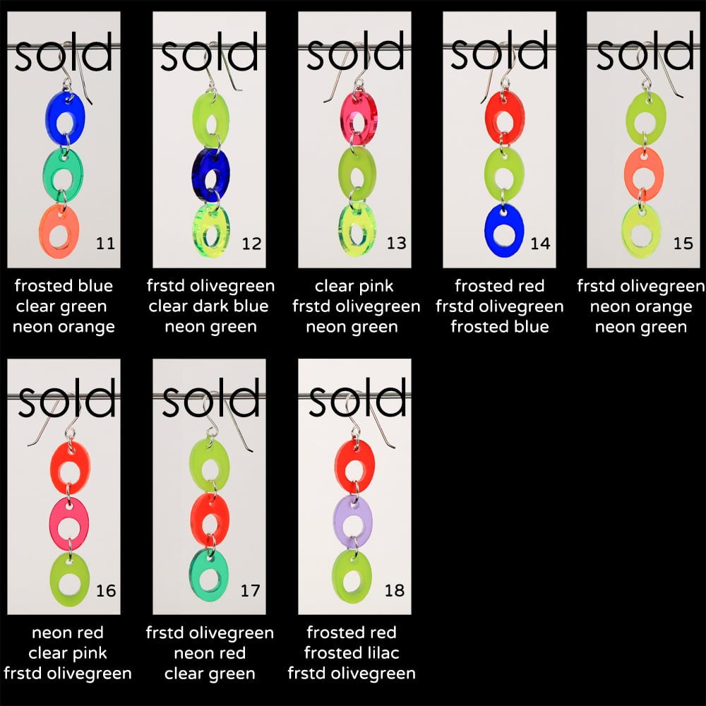 Image of LASERED ACRYLIC EARRINGS LONG