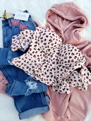 Image of Pink Leopard Blouse 