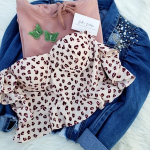 Image of Pink Leopard Blouse 