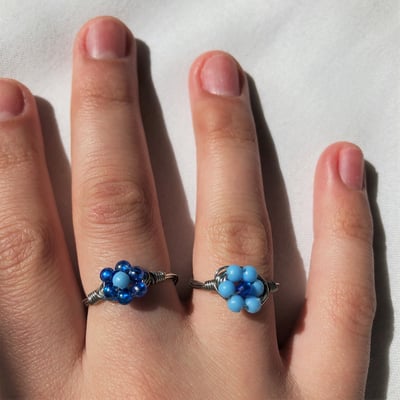 Image of Bague "Blue Flower"