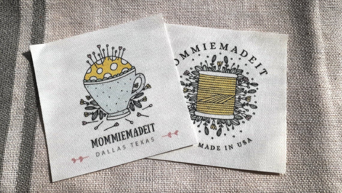 Custom Clothing Labels - Personalized Brand , Organic Cotton Ribbon Labels  , Logo or Text, Sewing Labels (FR400), Personalized Labels For Handmade  Items 