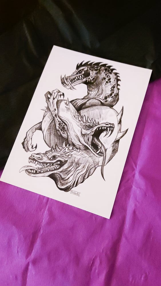 Image of Dragon Mess Print